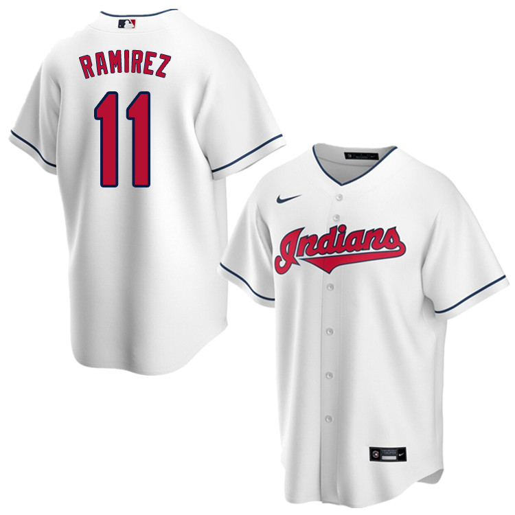 Nike Men #11 Jose Ramirez Cleveland Indians Baseball Jerseys Sale-White